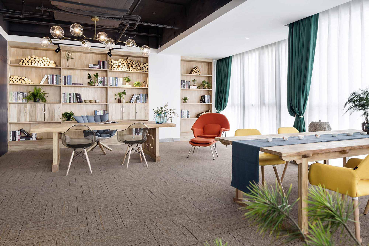 普陀區180平辦公室裝修自然風格設計-第3張圖片-上海古都建筑設計集團 普陀區180平辦公室裝修自然風格設計-第3張圖片-上海古都建筑設計集團