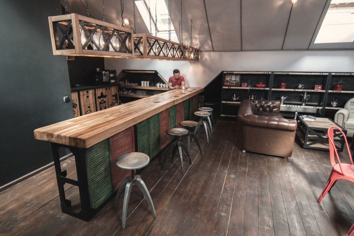 浦東新區120平工業風咖啡廳裝修設計-第13張圖片-上海古都建筑設計集團