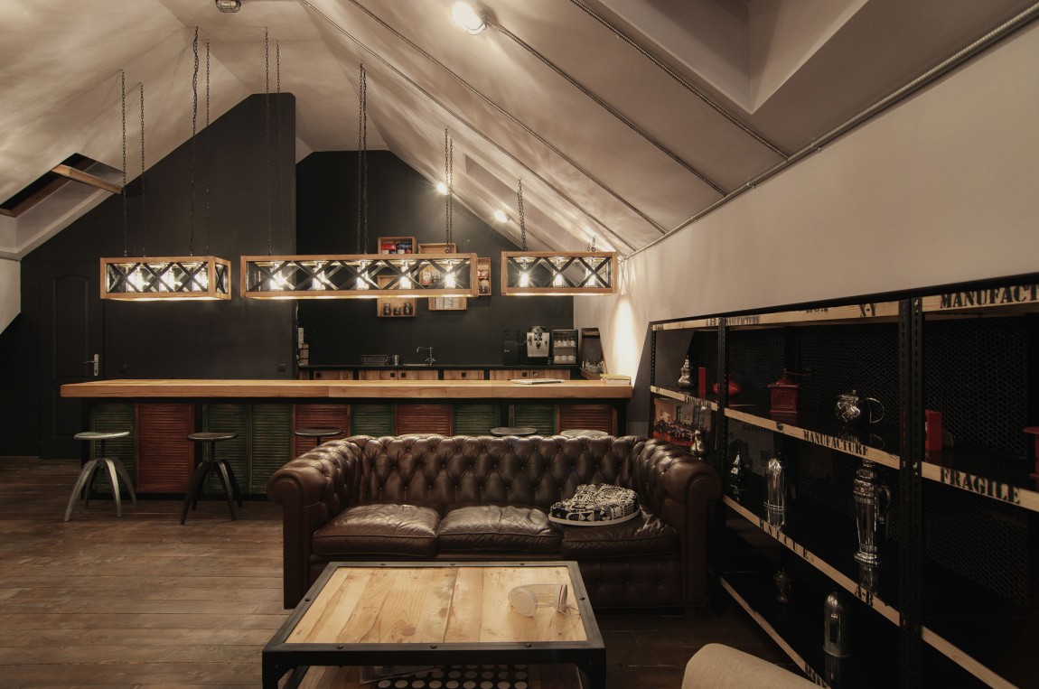 浦東新區120平工業風咖啡廳裝修設計-第15張圖片-上海古都建筑設計集團