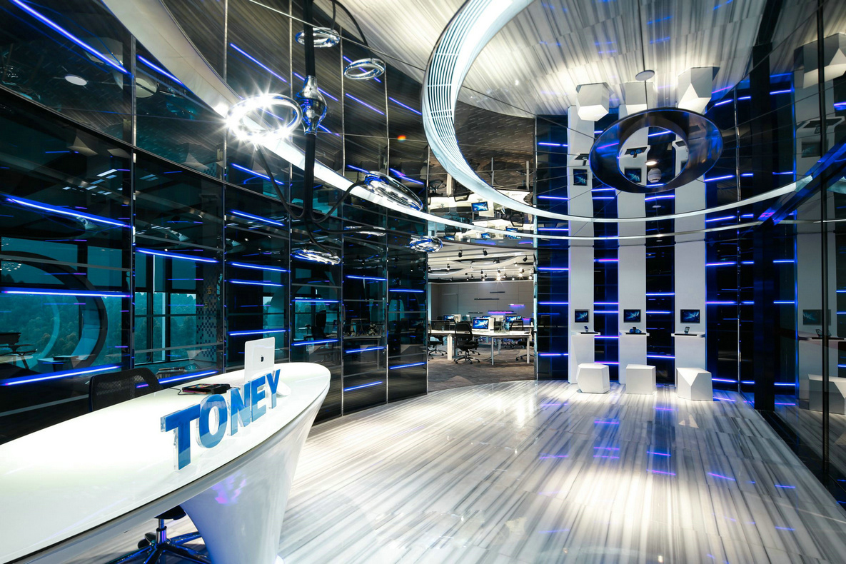 保利科技風辦公室裝修設計-第1張圖片-上海古都建筑設計集團 保利科技風辦公室裝修設計-第1張圖片-上海古都建筑設計集團