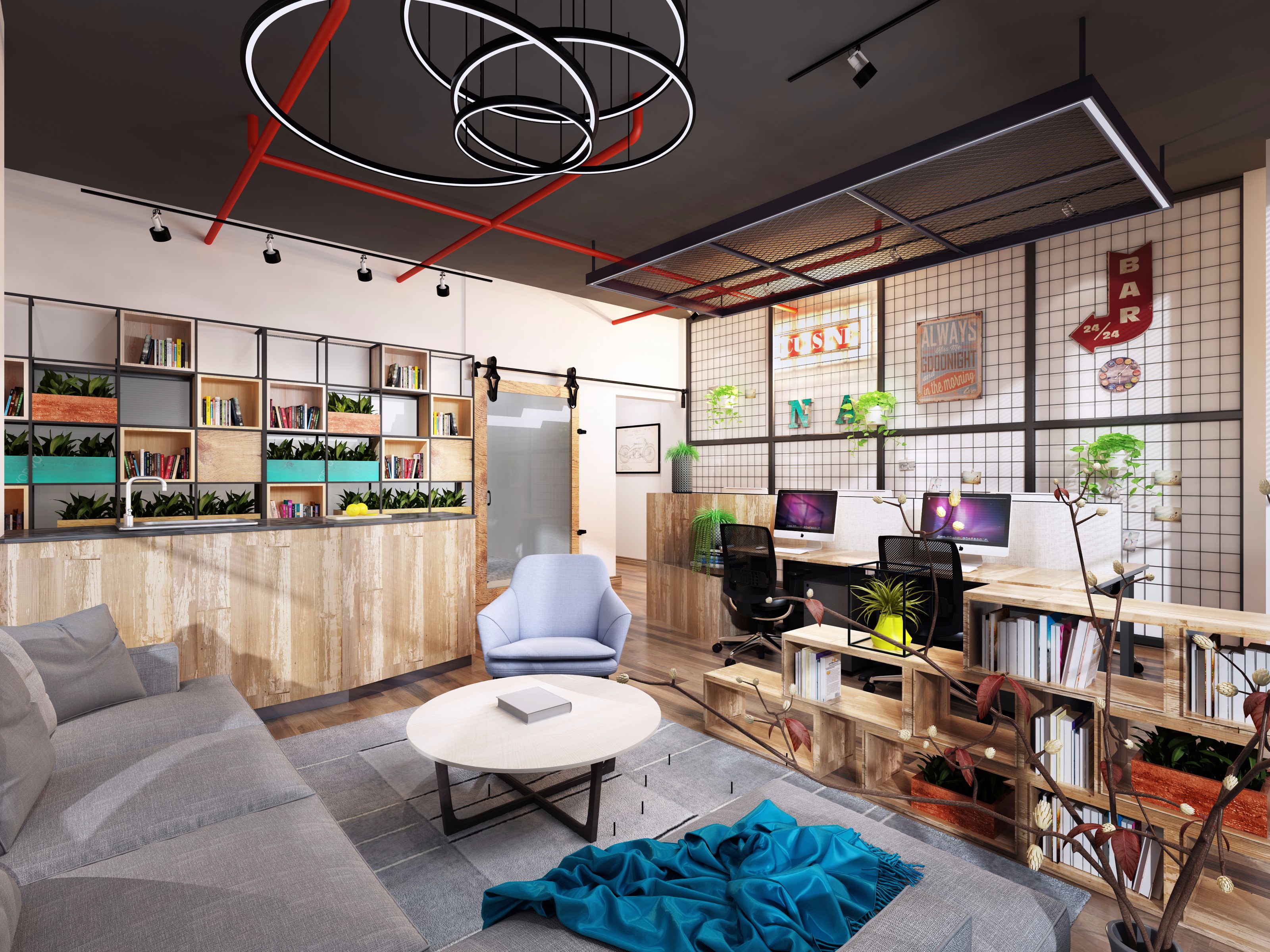 浦東新區(qū)奢華工業(yè)風辦公室裝修設計-第3張圖片-上海古都建筑設計集團 浦東新區(qū)奢華工業(yè)風辦公室裝修設計-第3張圖片-上海古都建筑設計集團