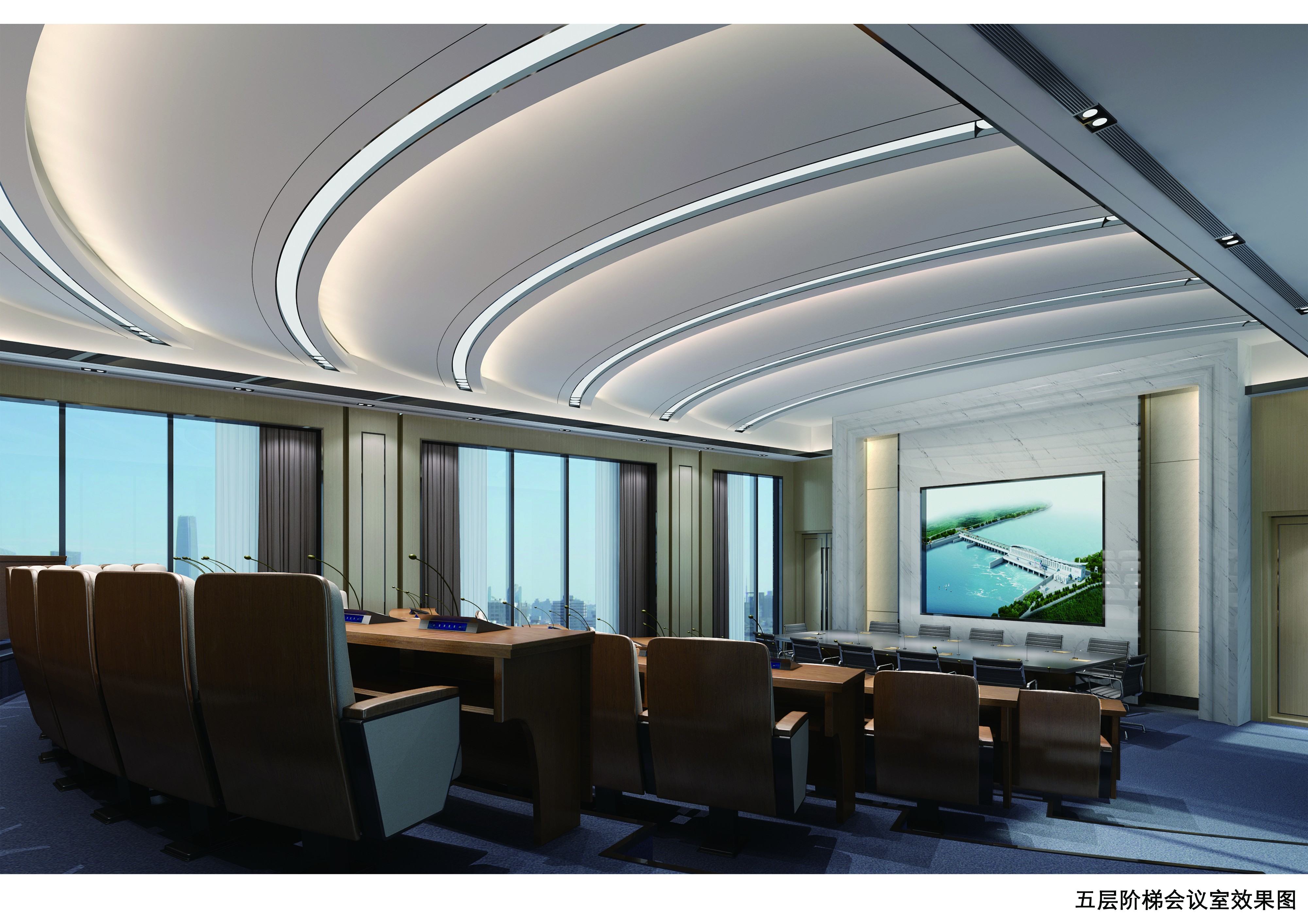 大型簡約會議室裝修設計-第2張圖片-上海古都建筑設計集團 大型簡約會議室裝修設計-第2張圖片-上海古都建筑設計集團