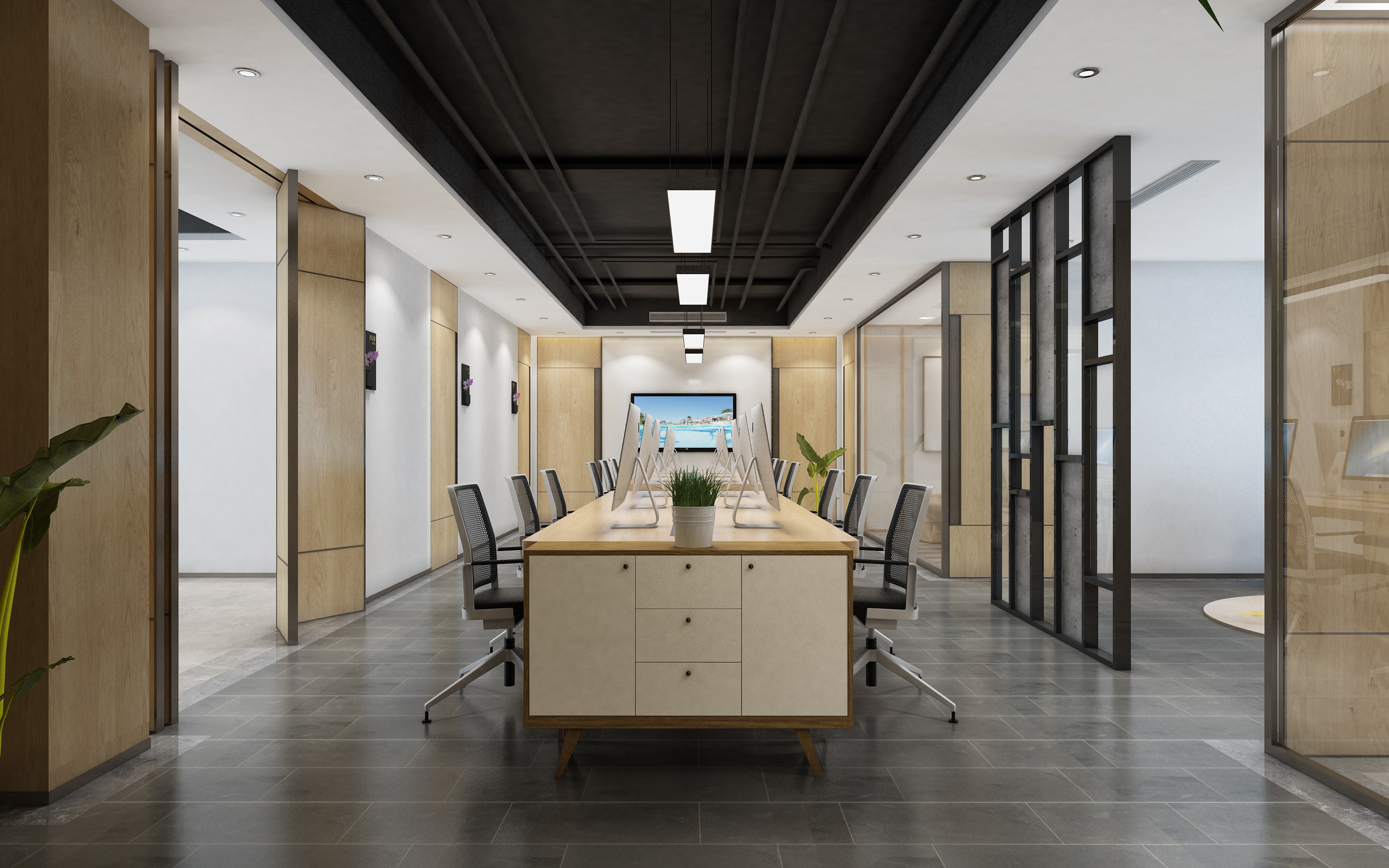 現代簡約辦公室裝修設計-第1張圖片-上海古都建筑設計集團 現代簡約辦公室裝修設計-第1張圖片-上海古都建筑設計集團