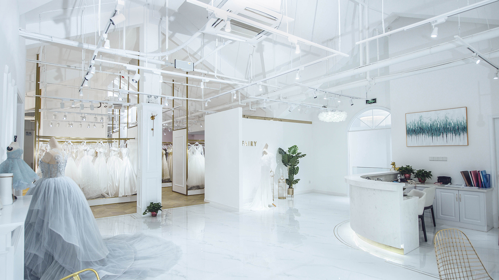 輕奢風格婚紗店裝修設計-第3張圖片-上海古都建筑設計集團 輕奢風格婚紗店裝修設計-第3張圖片-上海古都建筑設計集團