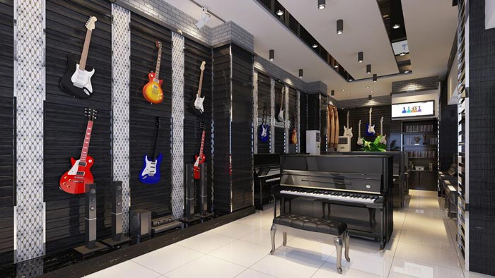 現(xiàn)代時尚琴行辦公室裝修設(shè)計-第2張圖片-上海古都建筑設(shè)計集團 現(xiàn)代時尚琴行辦公室裝修設(shè)計-第2張圖片-上海古都建筑設(shè)計集團