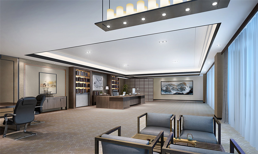 920平新中式風格辦公室設計方案-第3張圖片-上海古都建筑設計集團 920平新中式風格辦公室設計方案-第3張圖片-上海古都建筑設計集團